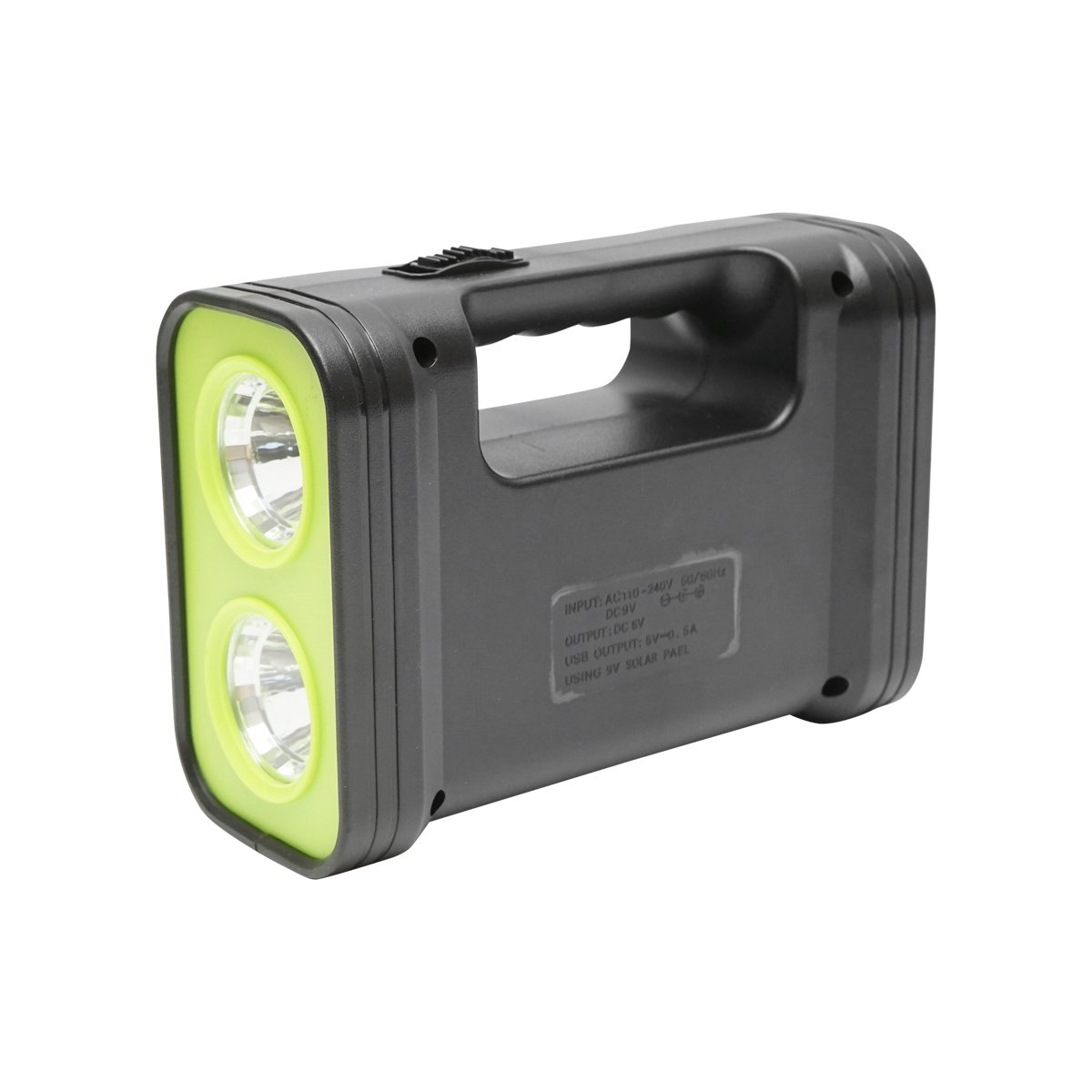 Kit iluminat portabil LED cu 3 becuri/proiector, panou solar si baterie 6V, 4.5Ah pentru pescuit camping GD-17